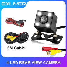 Caméra de recul HD pour voiture, caméra de recul avec 4 LED et vision nocturne