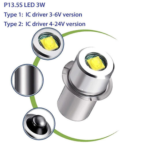 P13.5S LED PR2  Bulb Maglite Conversion Kit Ryobi Milwaukee Craftsman Lamp Torch Lantern Work Light