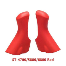 (Rood) 1 paar fiets Dual Control Shift Lever siliconen hoes beschermhoes racefiets handvatten voor SHIMANO