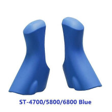(Blauw) 1 paar fiets Dual Control Shift Lever siliconen hoes beschermhoes racefiets handvatten voor