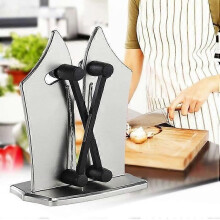 Aiguiseur de couteaux de cuisine TD 7 x 7,6 x 12,5 cm, polissage rapide avec base