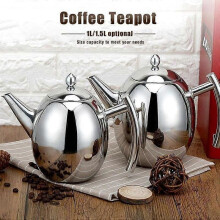 Rostfri tekanna Kaffekanna Vattenkokare Stor kapacitet 1L -MOO