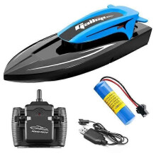 Bateau télécommandé haute vitesse avec lumières - 2,4 GHz - 20 km/h - Bateau télécommandé