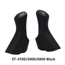 (Zwart) 1 paar fiets Dual Control Shift Lever siliconen hoes beschermhoes racefiets handvatten voor