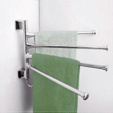 Porte-serviettes mural réglable en acier inoxydable TOPTW à 4 barres