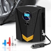 12V Bärbar billuftkompressor - Digital DisplayDäckinflator automatiskt stopp med LED-ljus