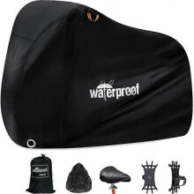 Housse de vélo - Robuste - 210T - Imperméable - Protection UV - Noir