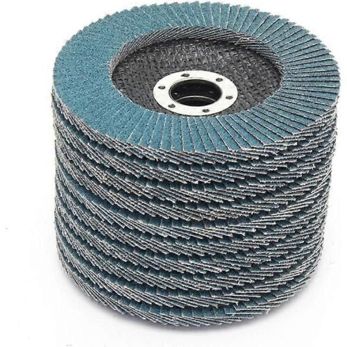 TEMPSA 10PCS Flap Discs5 Inch 125mm Grinding Sanding 80 Angle Grinder