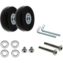 Luggage Suitcase Caster Repair Heavy Duty Caster 50mm Mute Rubber Universal Swivel Wheel 2PCS