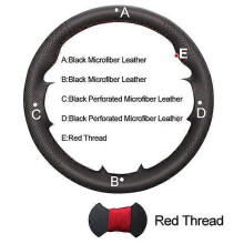 (Röd tråd)Rattskyddsomslag Handsömnad för Nissan Pathfinder III 2004-2014 Frontier Xterra