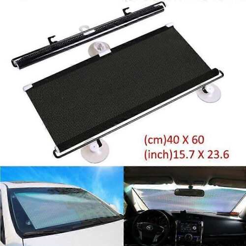 SunshadeAutomatic retractable car sunshadetelescopic curtain for side window - Type Black