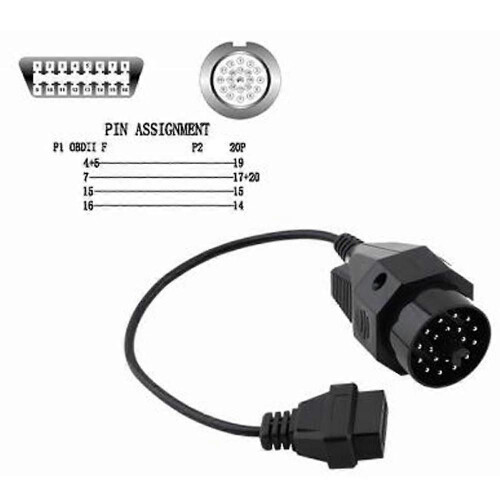 (pour broche bm20) Mini câble de connecteur Bluetooth OBD2 ELM327 V2.1 pour diagnostic de scanner de