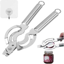 Ouvre-boîte, ouvre-bocal, pince, ouvre-bocal universel, décapsuleur multifonction, acier inoxydable,