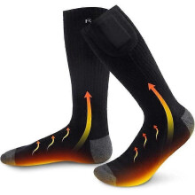 Chaussettes chauffantes - Chauffe-pieds d'hiver rechargeables USB - Noir Gris - Ski - Unisexe