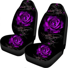 (Flower6) Coprisedili anteriori per auto Goth Rose, set da 2 per donna e uomo, accessori decorativi