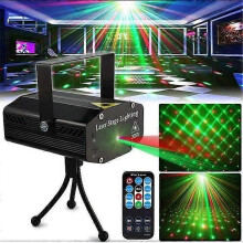 Lampada da palco laser Swonuk, proiettore di luce a LED, luce stroboscopica per feste, telecomando,