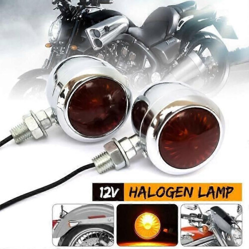 Paar 12V Motorrad Blinker Kontrollleuchte Lampe Für Harley Chrome Roller