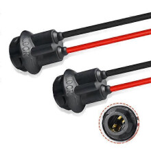 (2 pezzi) Connettore dritto in gomma T10 con fili, connettori per lampade W5W, mandrino per lampade