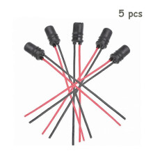 5 PCS lot T10 stecker gummi gerade mit drähte, w5w lampe anschlüsse, T10 lampe halter, T10 auto lampe
