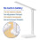 (Non rechargeableWhite)Table Lamp Eyes Protection Touch Dimmable LED Light Student Dormitory Bedroom 1