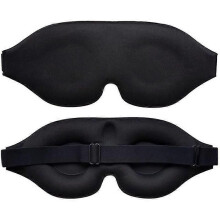 NOVIDIA 3D Sleep Mask 100% Blackout Memory Foam Eye Mask Anti-Light Nap Yoga Travel - musta