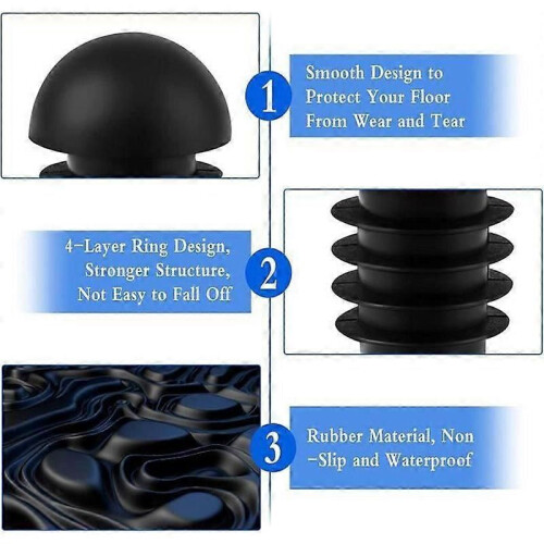 Chair Tip Cap - Unspecified - 50 Pcs - Round - Plastic - Silent Protector 2