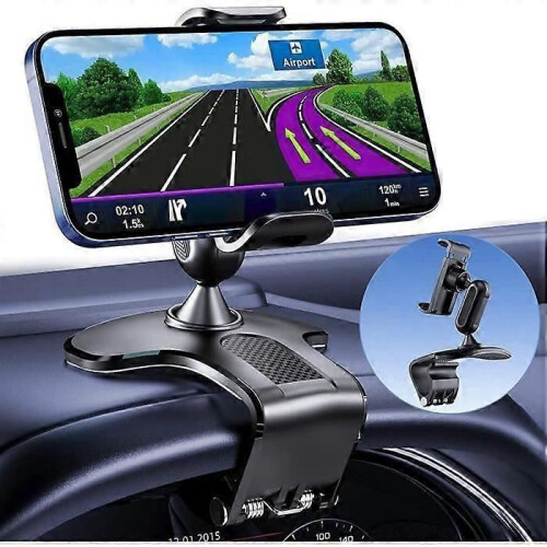 Multifunctional Car Phone Holder, 360 Degree Rotation Universal, for Dashboard, Compatible with Mobile