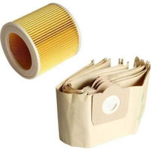 5X Dust Bag 1X Filter for Vacuum Cleaner KARCHER WD3 Premium WD 3300 M WD 3200 WD3500 P 6959-130