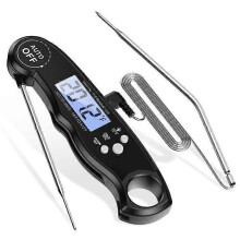 Thermomètre de cuisine, thermomètre alimentaire numérique LCD, étanche, rapide et précis, marche/arrêt
