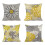 Cushion Cover - Linen - Set of 4 - Grey - Square - Boho Pattern - 45x45cm 1