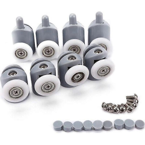 8x Adjustable Roller Dual Roller Caster Wheel Shower Door Bathroom Roller Diameter 25mm