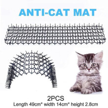 (49x14x2.8cm 2 stuks) 2/1 stuks Tuin Prickle Strip Dig Stop Kattenafweermat Spike Draagbare Anti-kattenmat
