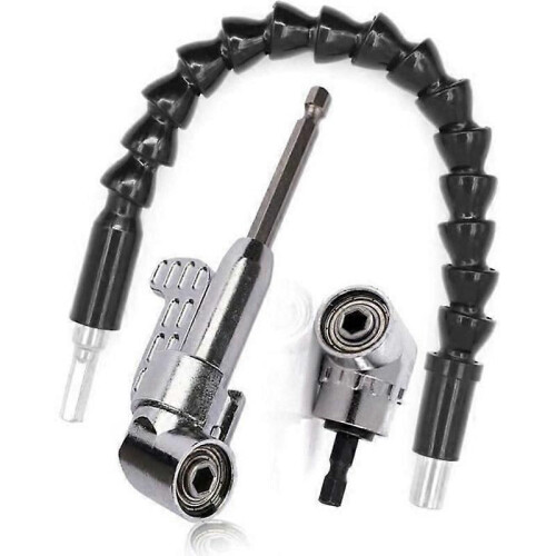 Right Angle Drill Bit and Flexible Angle Extension KitRight Angle Screwdriver 105 Degree Hex Shank 1-4