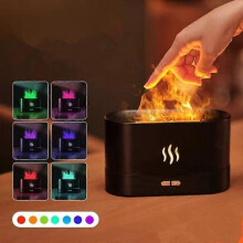 Diffuseur d'arômes à flamme colorée, humidificateur pour la maison et le bureau, avec protection d'arrêt