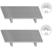 Lot de 20 poignées de porte d'armoire de cuisine en acier inoxydable, entraxe de 96 mm