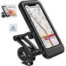 Motorcycle Phone Holder, Waterproof Bicycle Phone Holder, 360 Motorcycle Scooter Smartphone Holder with