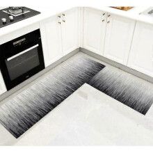 Tapis de cuisine devant l'évier - Lot de 2 tapis de cuisine antidérapants et absorbants - 40 x 60 cm
