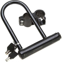 U Lock Anti-theft Bike Motorcycle Security Padlock Bracket Steel Scooter Black Lock