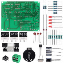 6-siffrig DIY digital elektronisk klocksats AT89C2051 Chip Alarm Clock Kit PCB Lödningsövningar