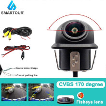 (CVBS)Smartour 2K AHD 1080p Golden Lens HD Caméra de recul pour voiture Vision nocturne 180 degrés Parking