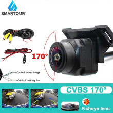 (170 degrés CVBS) Smartour CCD 180 degrés Fisheye Objectif Caméra de recul avant latérale arrière de