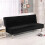 Solid Stretch Sofa Bed Cover Armless Sofa Cover Solid Color Sofa Bed Cover - Black 1