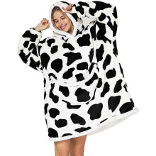 Felpa con cappuccio in flanella, felpa con cappuccio, pile, pullover, donna, uomo, coperta Sherpa indossabile,