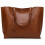Women's PU Leather Handbag - Brown - Shoulder Bag - Soft and Durable 1