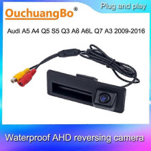 (Caméra AHD 1080P)Ouchuangbo Caméra de recul étanche pour stationnement pour A5 A4 Q5 S5 Q3 A6 A6L Q7