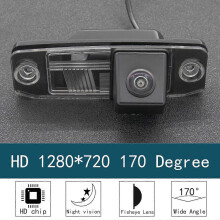 Caméra de recul HD 1280 x 720 Fisheye 170 degrés pour Hyundai Accent/Brio/Verna MC Tucson JM I40 Wagon/I40