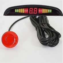 Sensore di parcheggio a LED (rosso) Car Parktronic con 4 sensori, rilevatore radar di parcheggio per