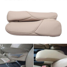 (svart med röd höger)Microfiber Läder Driver / Passagerarsid Säte Armstöd Handtag Kåpor Trim För