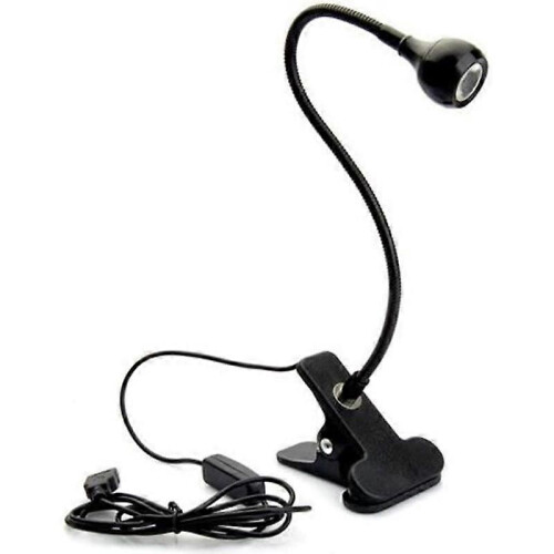 Lampada da comodino - Scrivania da studio - Con clip per laptop - Nero