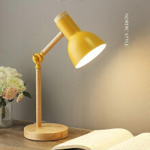 (Spina USA con cambio colore giallo a 3 colori) Lampada da scrivania semplice pieghevole a LED in ferro